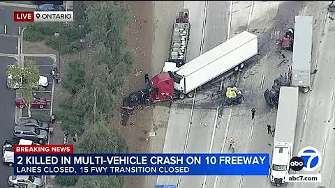 2 killed after 4 semitrucks, multiple passenger vehicles crash