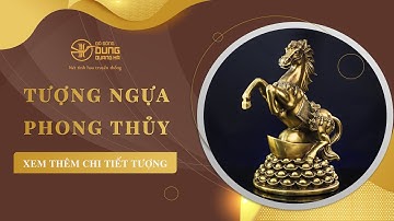 Tượng Ngựa Phong Thủy Trên Tiên Vàng Bằng Đồng | Đồ Đồng Dung Quang Hà