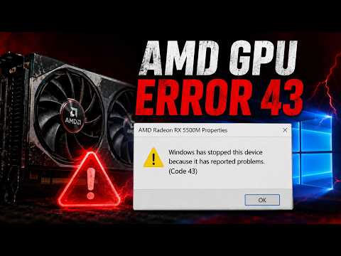 How to Fix AMD GPU Error Code 43 in Windows 11/10 | Windows Has Stopped This Device