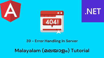 Angular & .Net Core | Full Stack App | 39 - Error Handling In Server Side | Malayalam Tutorial