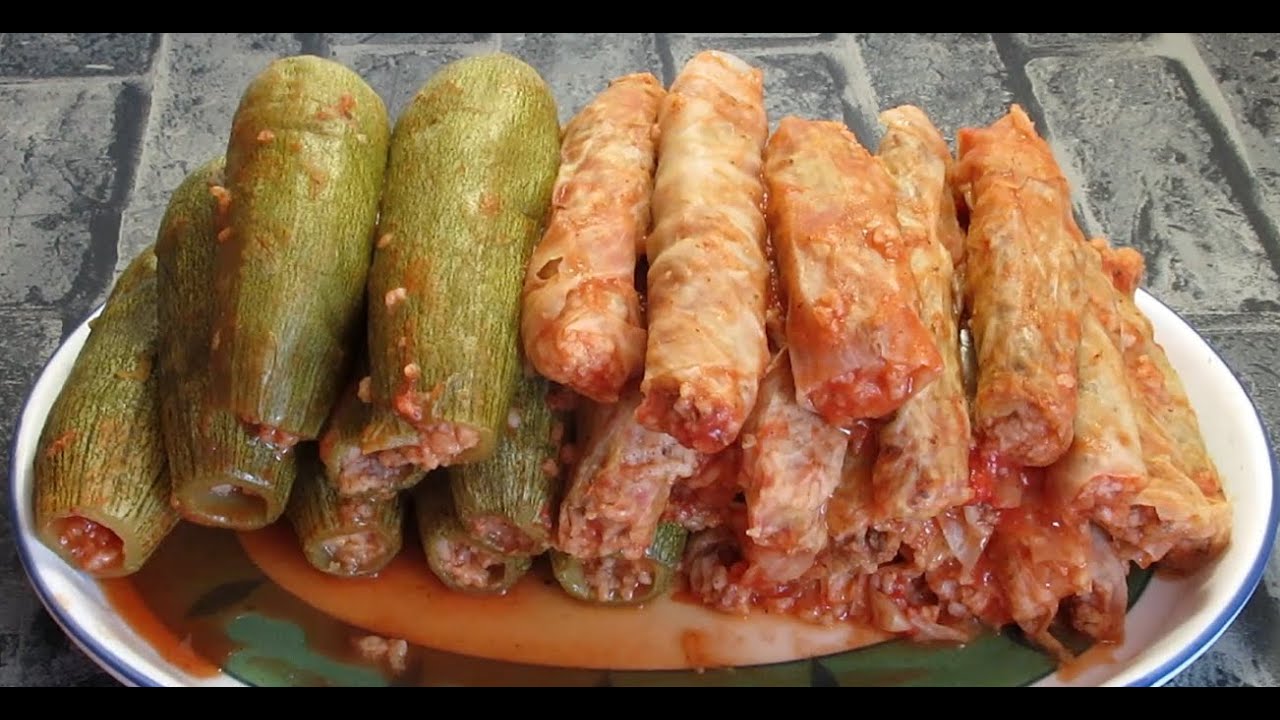 صحن محشي كوسا وملفوف غير شكل ادخلوا وشاهدوا الطريقه