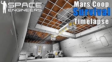 Mars Coop Survival Timelapse Elevator & Airtight Garage / Part 11 - Space Engineers