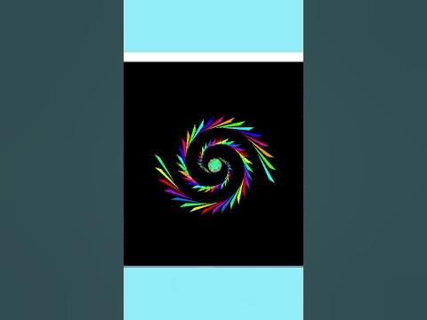 Python turtle graphics code-spiral feather design. - YouTube
