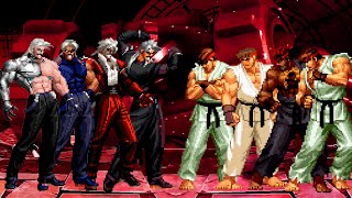 [KOF MUGEN] Rugal Bernstein Team vs Ryu Team