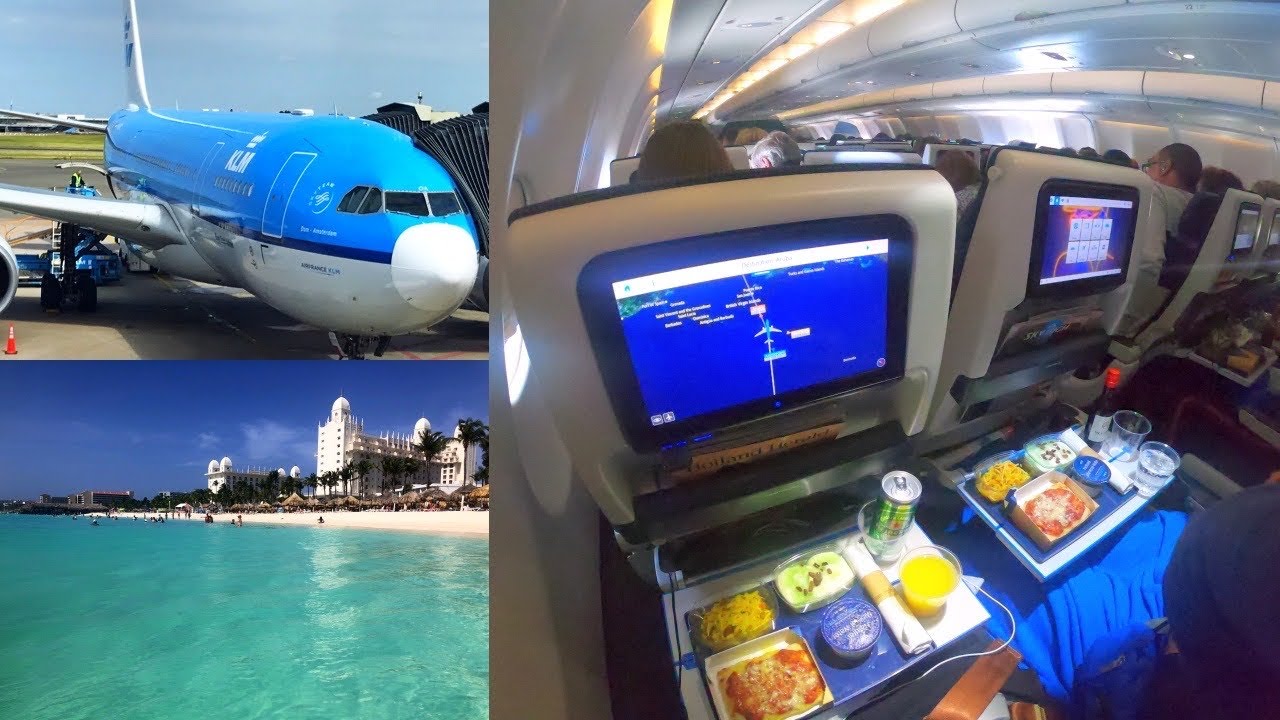 Amsterdam Aruba Klm Airbus A330 200 New Economy Class Ph Aoa