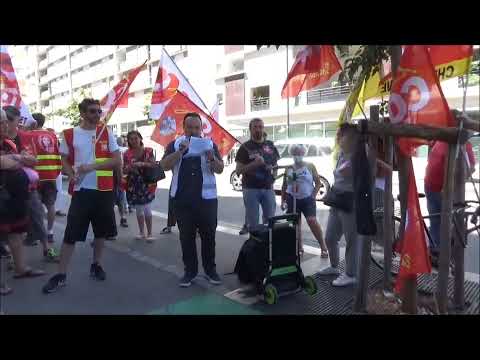Rassemblement CGT Santé PACA du 11 juillet 2022  devant l'ARS à Marseille