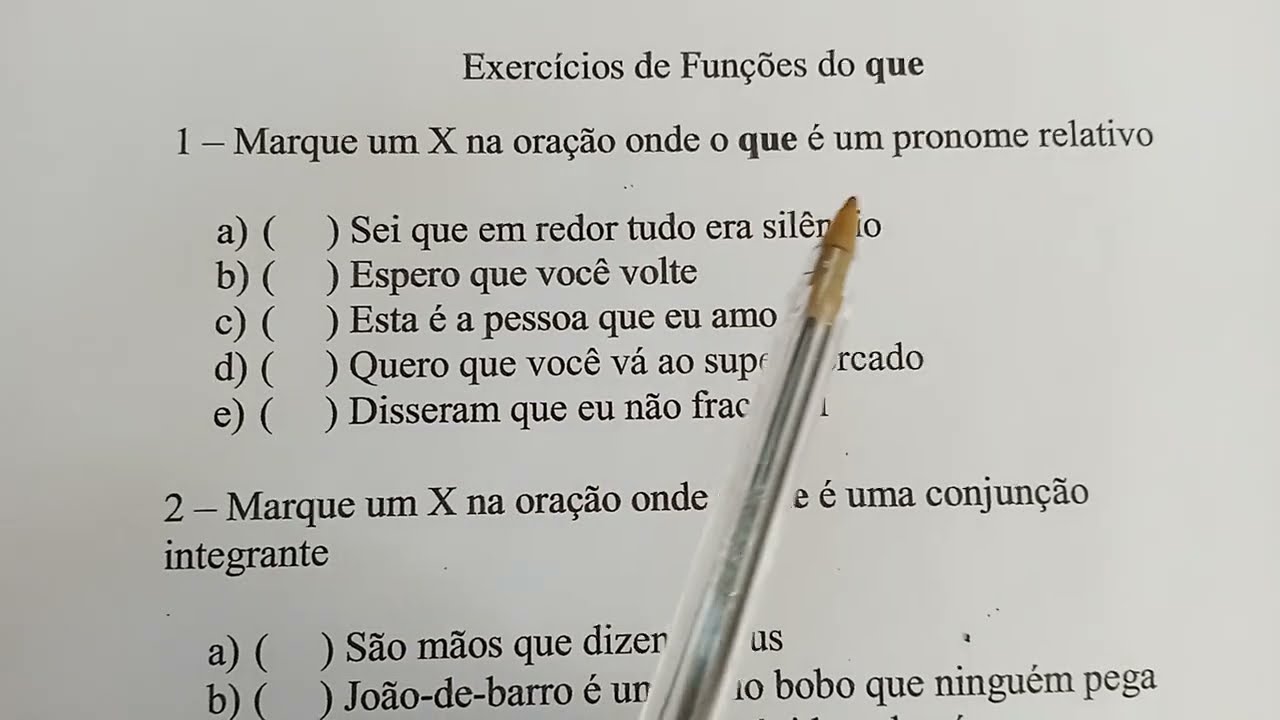 Funções sintáticas dos pronomes relativos - Português