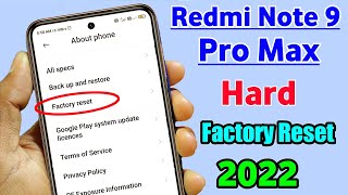 How To Factory Reset Redmi Note 9 Pro Max || Redmi Note 9 Pro Max Hard Reset Kaise Kare 2022 || screenshot 5