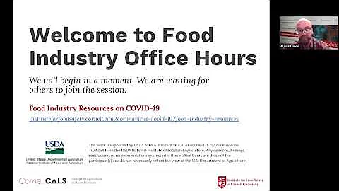 Food Industry Virtual Office Hours: Requiring the ...