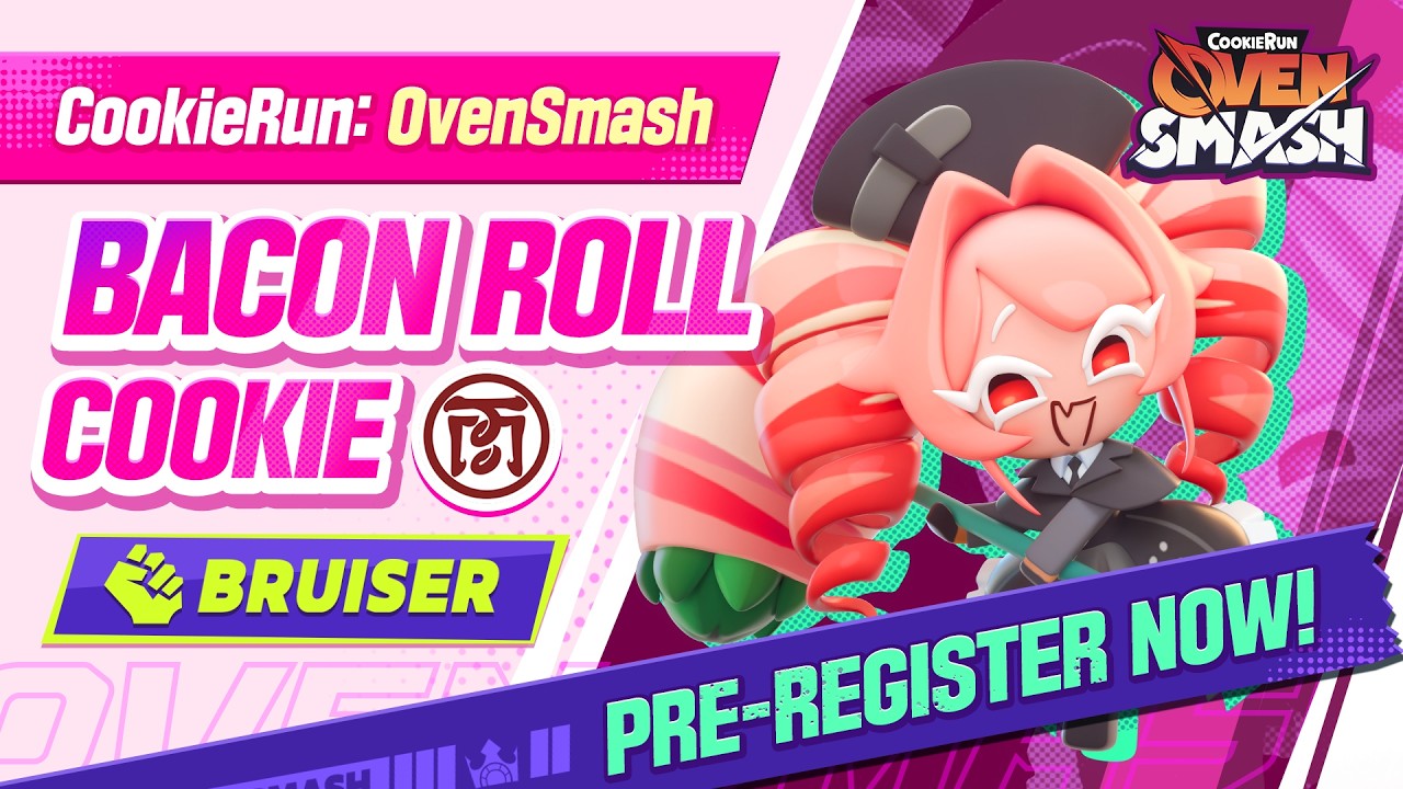 [CookieRun: OvenSmash] Bacon Roll Cookie🥓 | Character PV