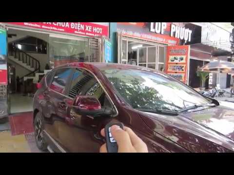 Cụp gương, lên kính khi khóa cửa Honda CRV, lên kính một chạm, lên kính tự động