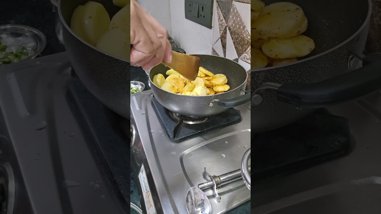 Aalu  ki katli kaccha pyaj ka pata 6 