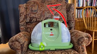 How to Clean Chairs Couches Fabric Upholstery and more with the Bissell Little Green Machine