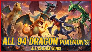 All 94 Dragon Pokémon's All Generations in Hyper Real Documentary Style Gen 1 - 9