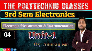 Measuring Instruments & sensors || 3rd semester || Electronics Engg || SBTE Bihar