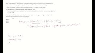 Match Highlights Total Probability - CFA Level1 practice question