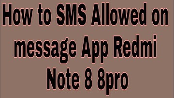 How to SMS Allowed on message App Redmi Note 8 8pro