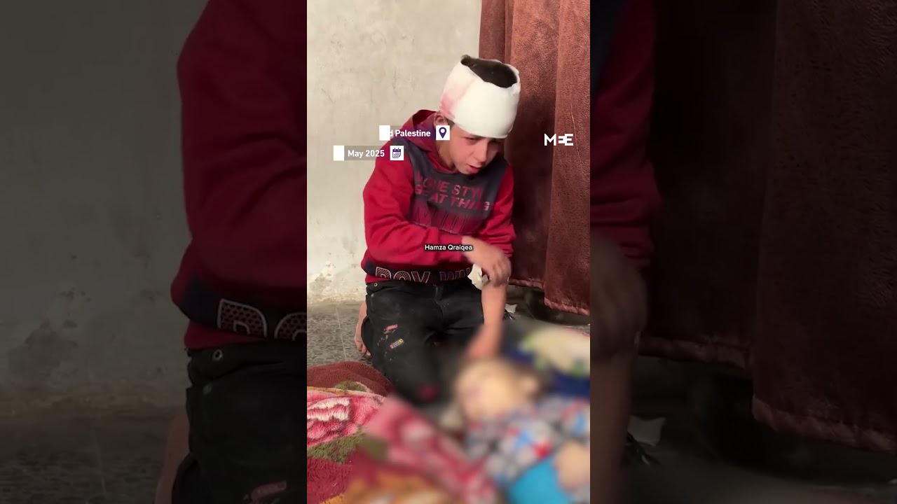 Palestinian Boy Mourns Mother And Sister Killed In Israeli Strike Northern Gaza