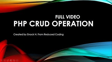 crud operation for beginner full tutorial