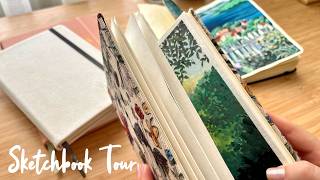 Sketchbook Tour 2023: Gouache Landscape and Studio Ghibli Scene Paintings 👩🏻‍🎨