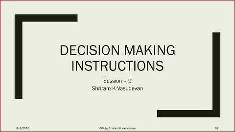 5.  Branching Instructions, Shift Instructions