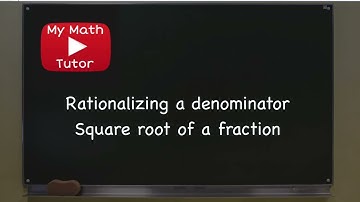ALEKS | Rationalizing a denominator: Square root of a fraction