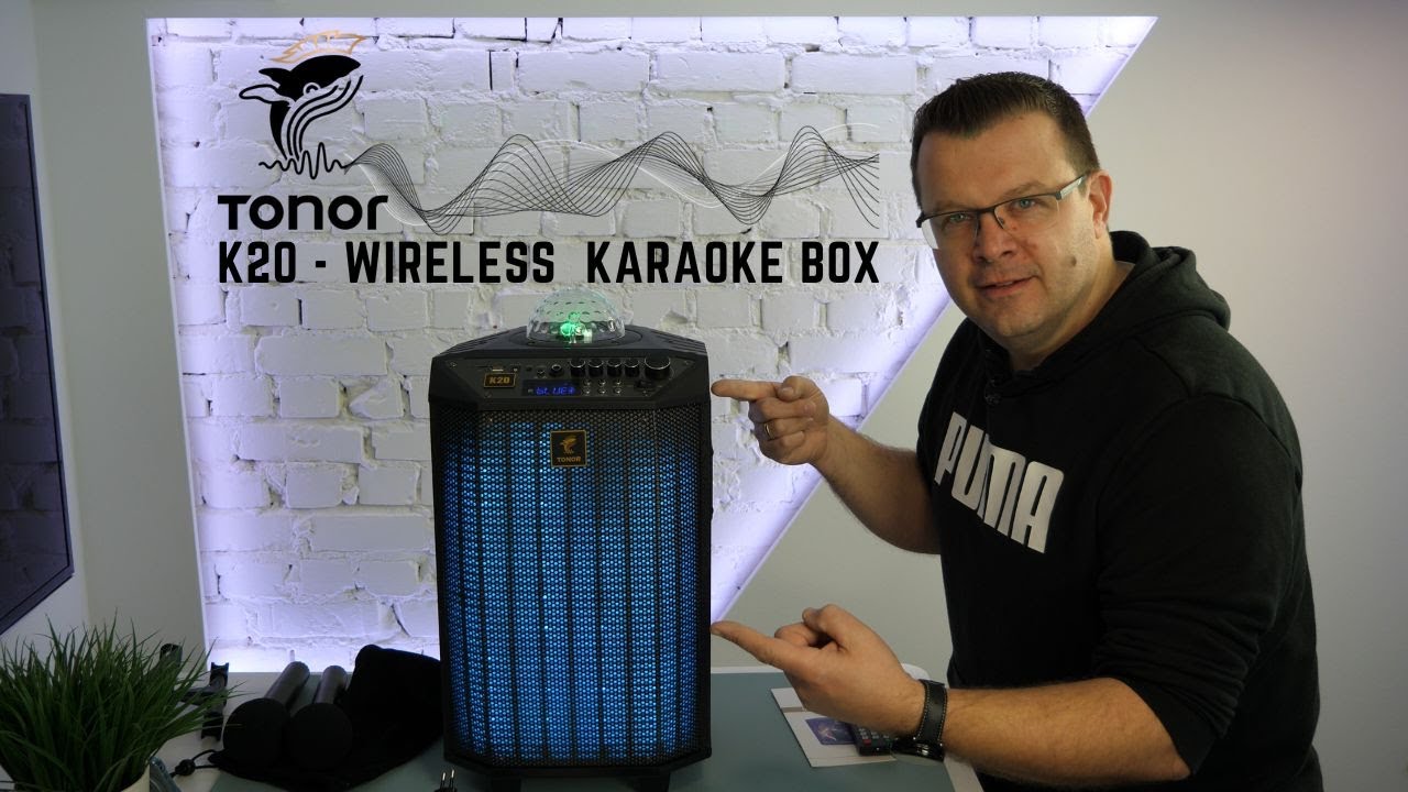 Tonor K20 Wireless Karaoke Maschine Die Party Box mit LED und