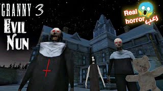 الجد والعجوز الشريرة سلندرينا مود الراهبة الشريرة !! 😱🔥Granny 3 Evil Nun Mod Gameplay screenshot 4