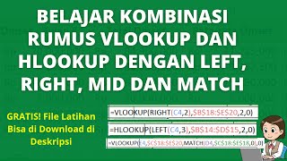 Belajar - Rumus Gabungan Vlookup dan Left, Right, Mid dan Match │ Belajar Excel Pemula!