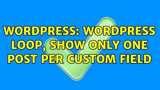 Celebrity Wordpress: Wordpress loop, show only one post per custom field Net Worth