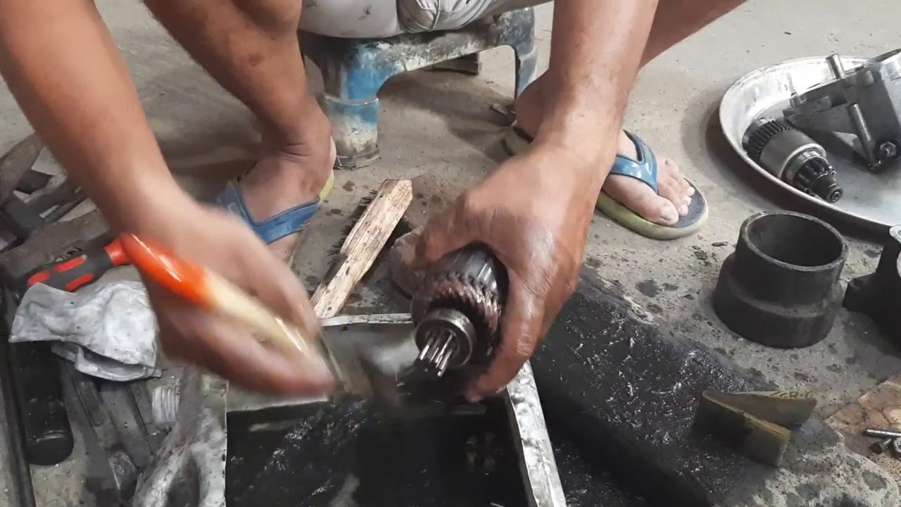 cara #SERVICE  dinamo starter toyota rino engkel #tukangmobil