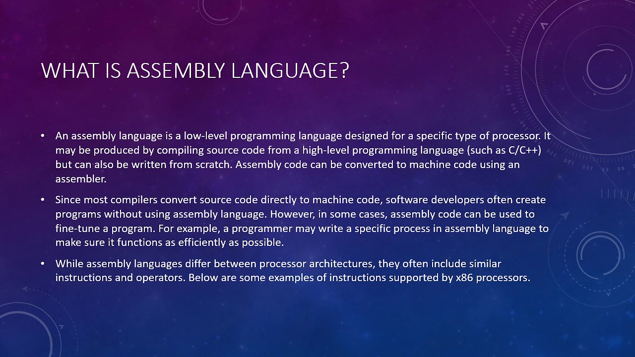 ภาษา คอมพิวเตอร์ ระดับ ต่ํา  Update New  Basic Programing : ภาษาเครื่องและ assembly #1