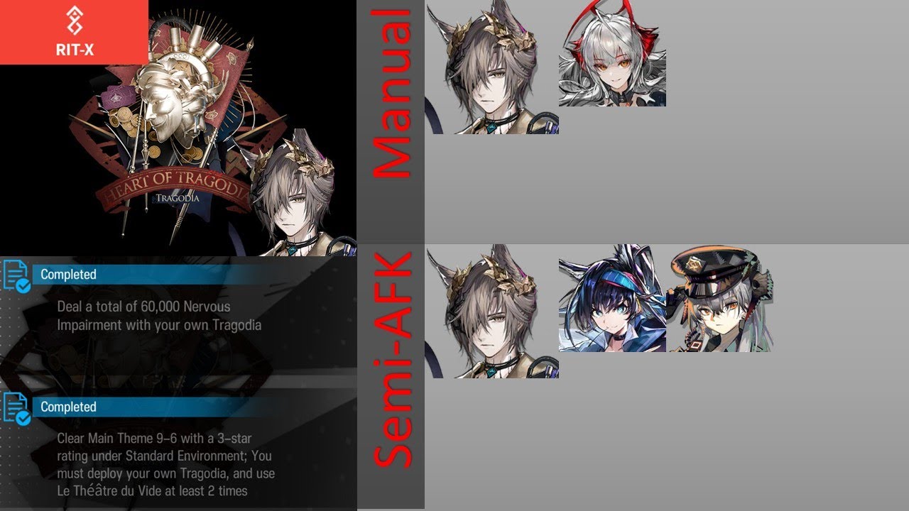 Tragodia(PhantomAlter) Module X | Mission 9-6 Semi-AFK + Manual Guide [Arknights]