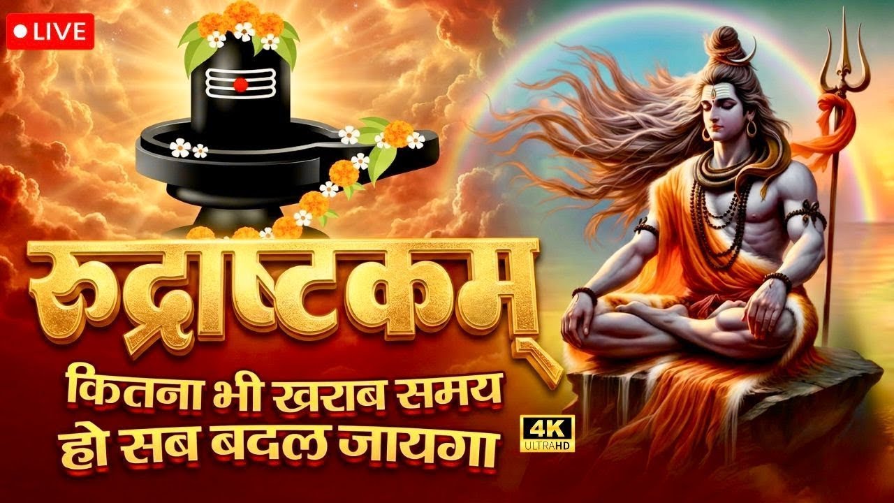 LIVE- इस मंत्र को सुन लिया तो किस्मत बदलते देर नही लगेगी RUDRASHTAKAM STOTRAM | ROSHNI PANDEY