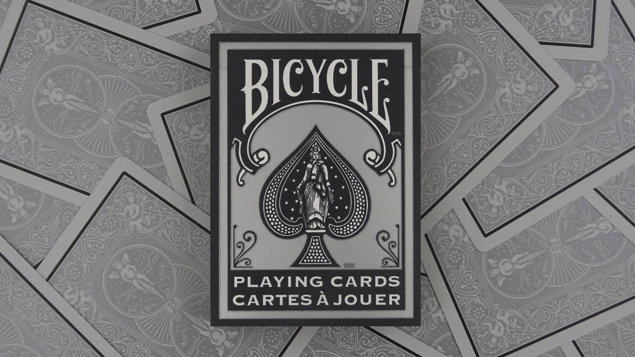 Bicycle Black Silver Playing Cards | Deck Review -Display - YouTube