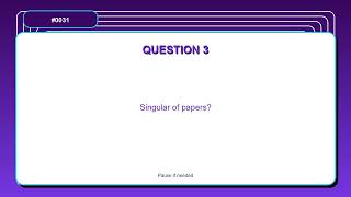 Singular and Plural Practice Test | 5 Questions | English Grammar
