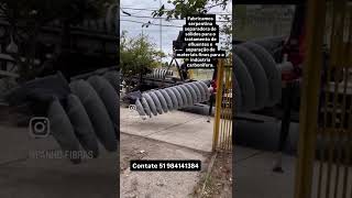 Serpentina separadora de sólidos para a indústria carbonífera - Contate 51 984141384  #fibradevidro