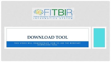 FITBIR Webstart Download Tool