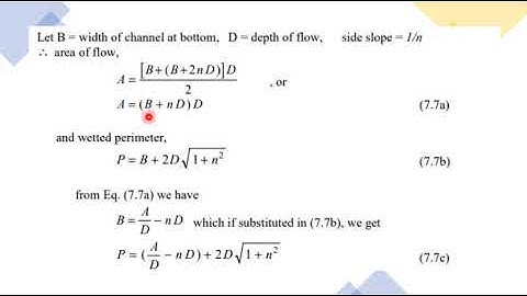 LEC15-Open Channel Flow (Most Efficient Cross-Section)