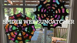 Halloween Craft for Kids: Spider Web Suncatcher