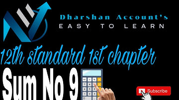12th standard Accounts 1st chapter SUM NO 9 statement of affairs and statement of profit and Loss