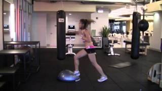 Marc Megna trains Melanie Tillbrook with Bosu Agility Work
