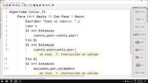 Contar positivos, negativos y ceros de 15 números con un Ciclo.