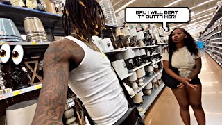 WE RAN INTO MY EX GIRLFRIEND IN PUBLIC &amp; THEY ALMOST FOUGHT IN FRONT OF EVERYBODY..