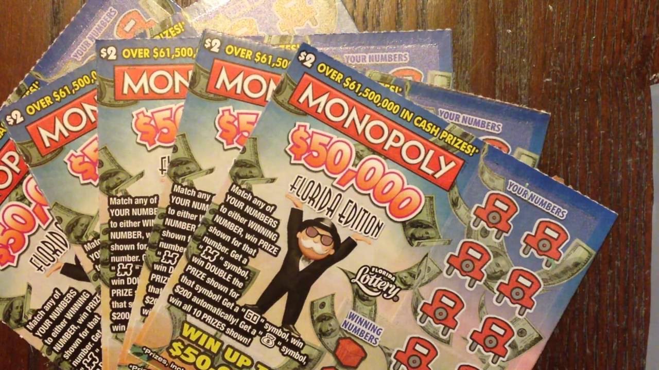 WIN! Lucky #7! 5 x $2 Monopoly Florida Lottery Scratch Off Tickets - YouTube