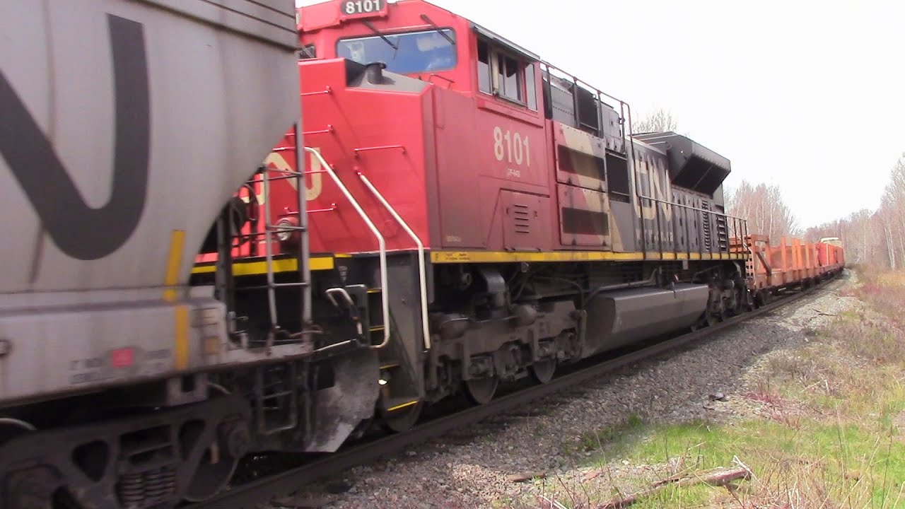 Rare Daylight CN Train 306 w/SD70ACe DPU at Berry Mills, NB (May 10, 2016)