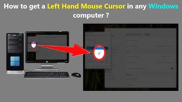 How to get a Left Hand Mouse Cursor in any Windows computer ?