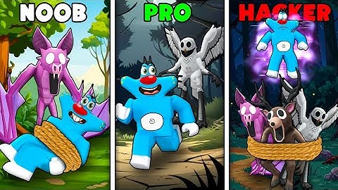 Roblox NOOB vs PRO vs HACKER In 99Nights Of Forest Prison With OGGY