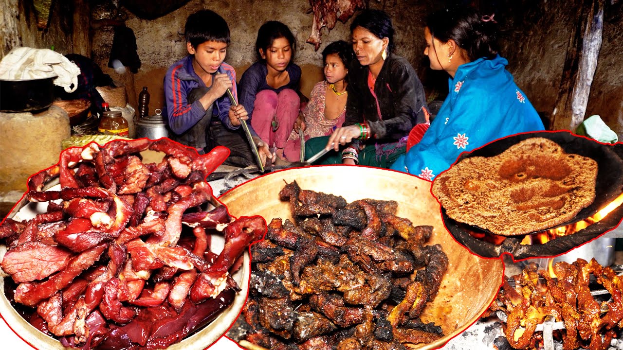 buff Sekuwa BBQ cooked by Guest relative for dharme family 