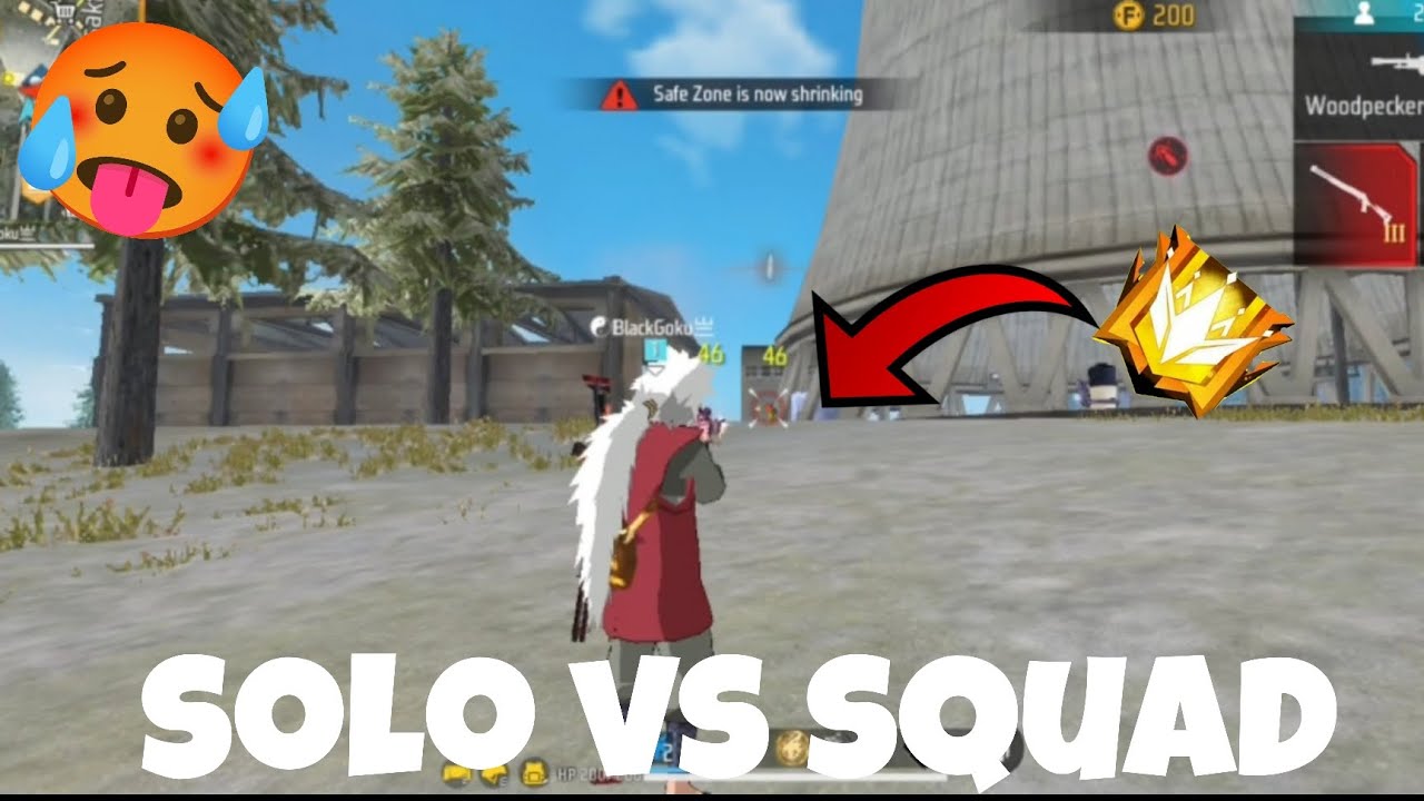 free fire solo vs squad full gameplay 2025 - YouTube